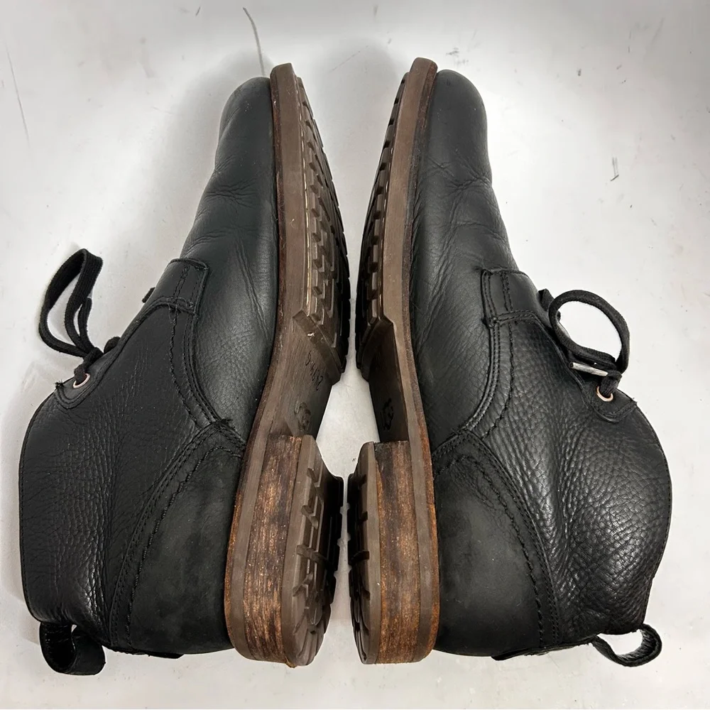 UGG Brompton 1008087 Mens Oxford Chukka Black Leather Boots 10.5